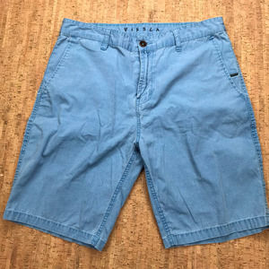Vissla Backyard Walkshort Men's Shorts Size 32 Muted Blue Flat Front M215GBAC